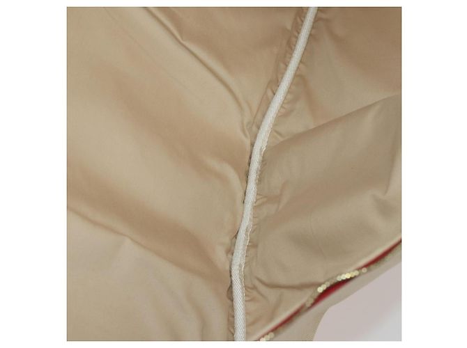 Hermès HERMES Funda de Ropa de Lona y Cuero Beige Oro Auth bs35793V Dorado - vista 17