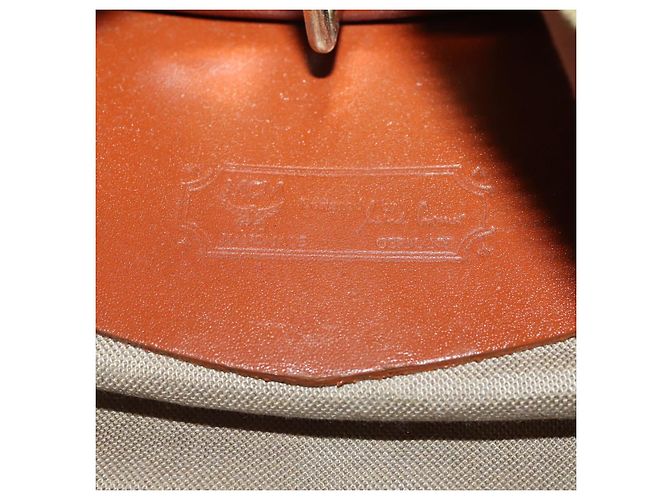MCM Vicetos Logogram Funda para Ropa de Cuero Marrón Oro Auth BA13677V Castaño Dorado - vista 22