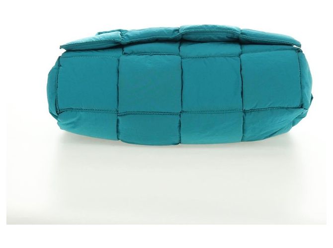 BORSA BOTTEGA VENETA MAXI INTRECCIATO Padded Tech Cassette Nylon Auth BA13762M Turchese - vista 10
