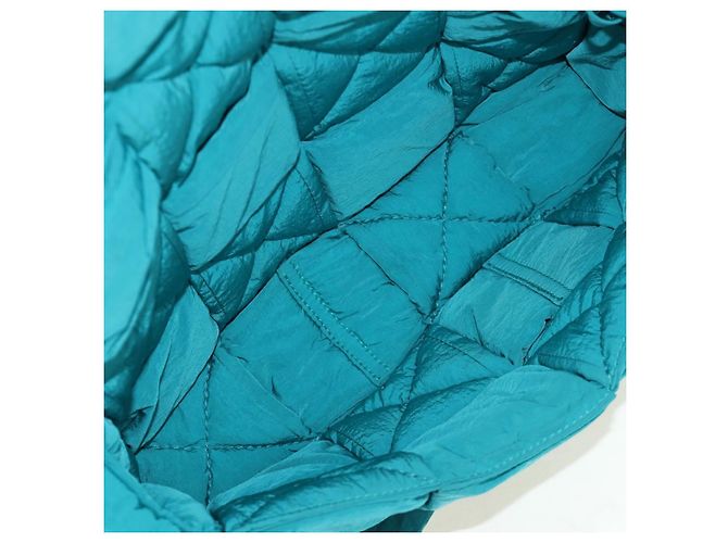 BORSA BOTTEGA VENETA MAXI INTRECCIATO Padded Tech Cassette Nylon Auth BA13762M Turchese - vista 20