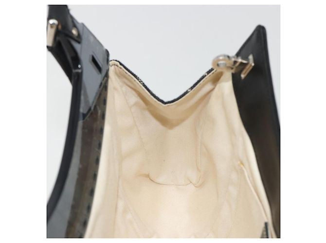 Borsa Salvatore Ferragamo Gancini in tela Beige Silver Auth BA13795A Argento - vista 18