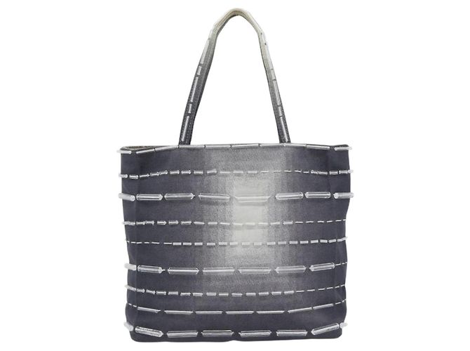Borsa PRADA in tela Grigia Autentica ar13973 Marrone - vista 3