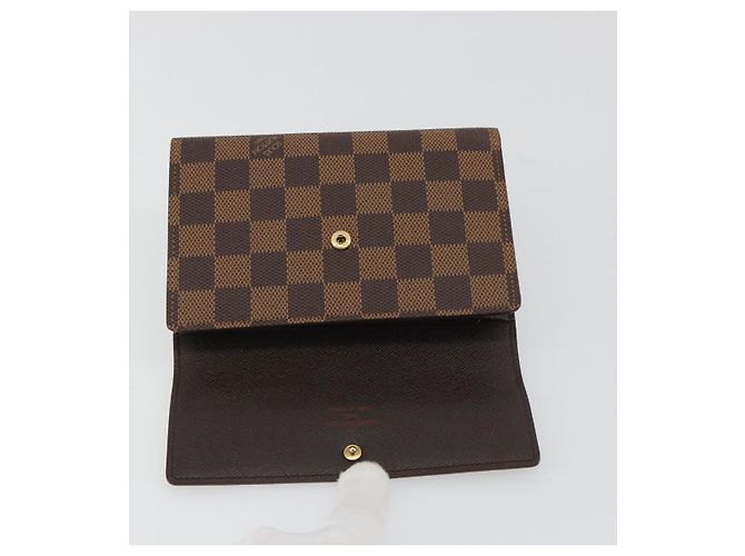 LOUIS VUITTON Damier Ebene Porte Tresor Etui Papie Wallet N61202 LV Auth 190945A - vista 18