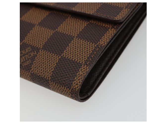 LOUIS VUITTON Damier Ebene Porte Tresor Etui Papie Wallet N61202 LV Auth 190945A - vista 7