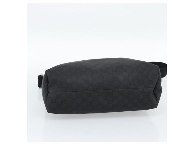 Bolsa de Ombro GUCCI GG Canvas Preta Prata 339569 Auth ka5137 Preto - vista 10