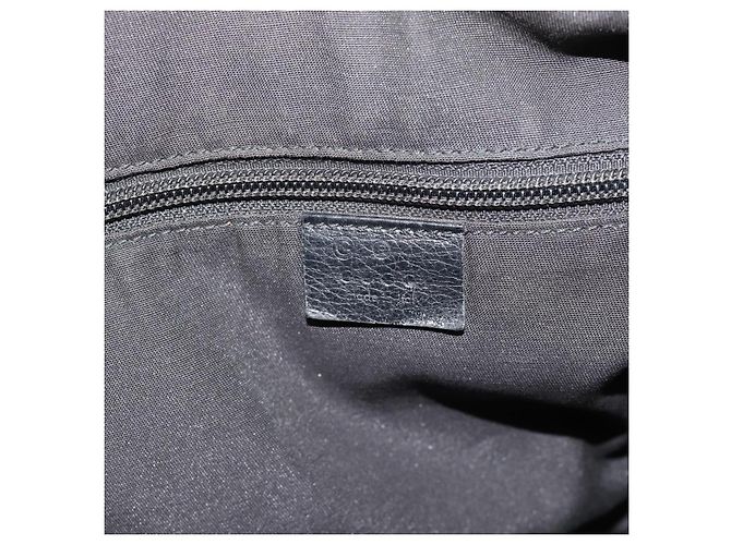 Bolsa de Ombro GUCCI GG Canvas Preta Prata 339569 Auth ka5137 Preto - vista 17