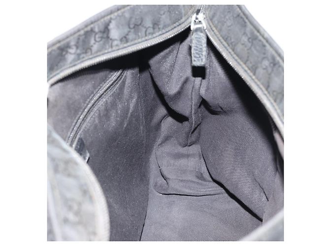 Bolsa de Ombro GUCCI GG Canvas Preta Prata 339569 Auth ka5137 Preto - vista 19