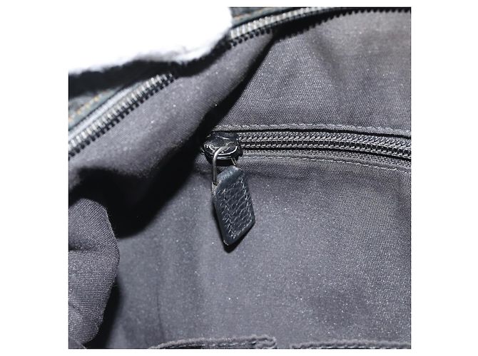 Bolsa de Ombro GUCCI GG Canvas Preta Prata 339569 Auth ka5137 Preto - vista 21