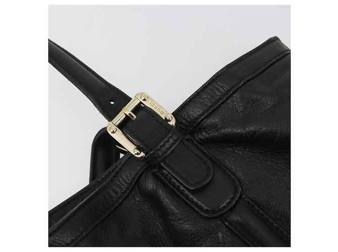 Borsa Tote GUCCI Newbrit in pelle nera e oro 162094 Auth BA13791V Nero D'oro - vista 14
