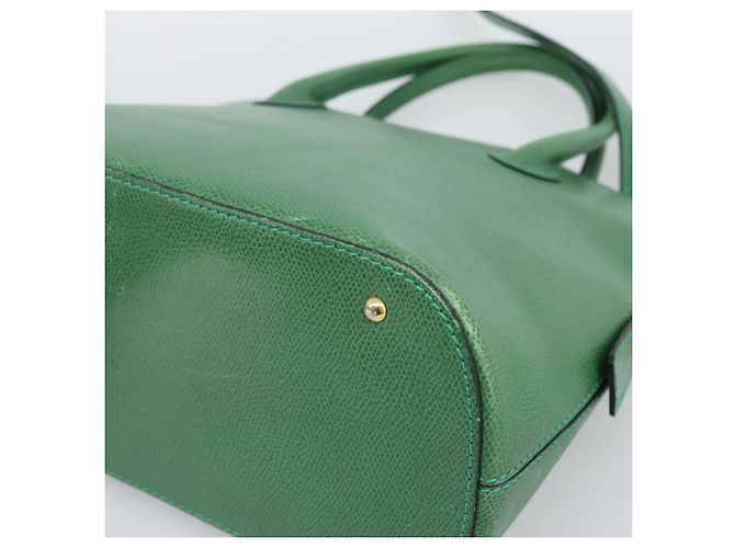 16 Céline Sac à main CELINE en cuir 2way Vert Or Auth 190825A Doré - vue 12