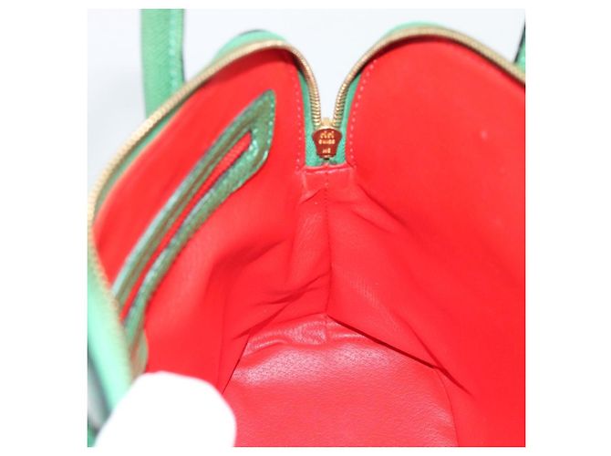 16 Céline Sac à main CELINE en cuir 2way Vert Or Auth 190825A Doré - vue 19