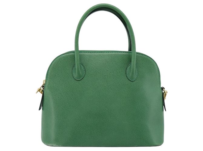 16 Céline Sac à main CELINE en cuir 2way Vert Or Auth 190825A Doré - vue 2