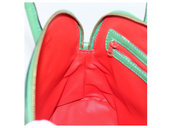 16 Céline Sac à main CELINE en cuir 2way Vert Or Auth 190825A Doré - vue 20