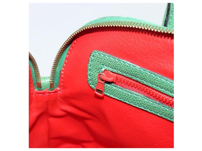 16 Céline Sac à main CELINE en cuir 2way Vert Or Auth 190825A Doré - vue 21