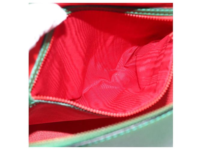 16 Céline Sac à main CELINE en cuir 2way Vert Or Auth 190825A Doré - vue 22