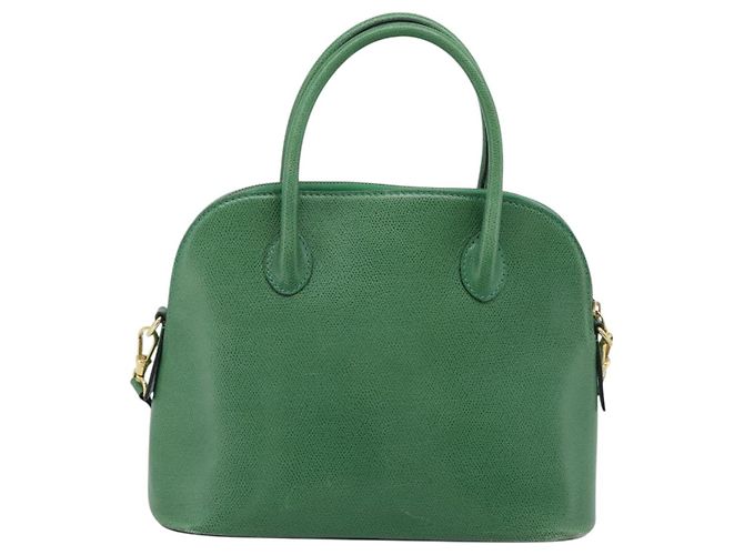 16 Céline Sac à main CELINE en cuir 2way Vert Or Auth 190825A Doré - vue 3