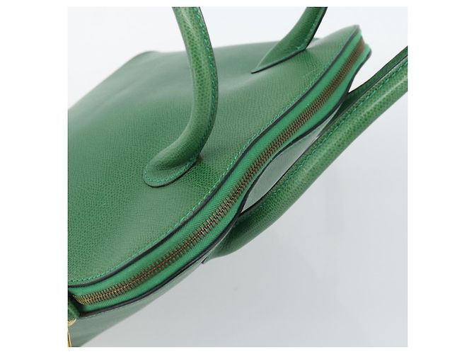 16 Céline Sac à main CELINE en cuir 2way Vert Or Auth 190825A Doré - vue 6