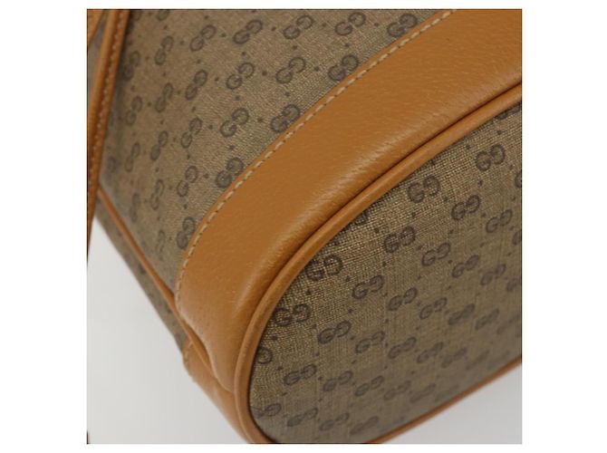 Borsa GUCCI Micro GG Canvas Disney Mickey Mouse in PVC Beige 602691 Auth ep15087M D'oro - vista 11