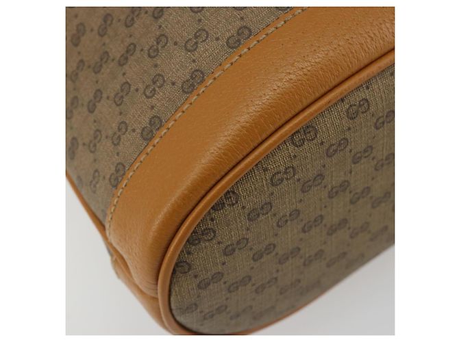 Borsa GUCCI Micro GG Canvas Disney Mickey Mouse in PVC Beige 602691 Auth ep15087M D'oro - vista 13