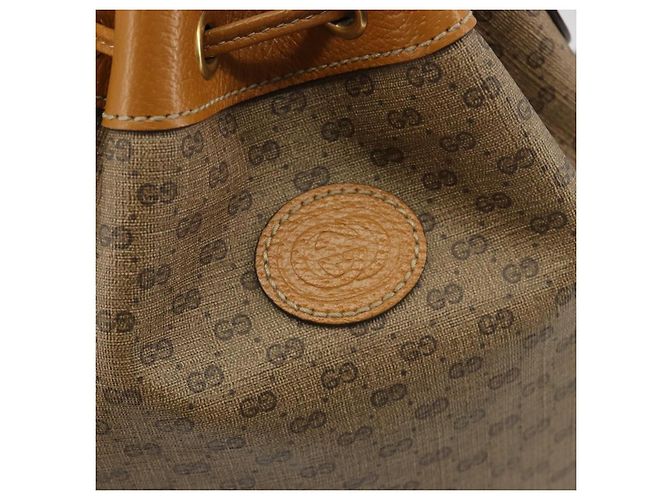 Borsa GUCCI Micro GG Canvas Disney Mickey Mouse in PVC Beige 602691 Auth ep15087M D'oro - vista 14