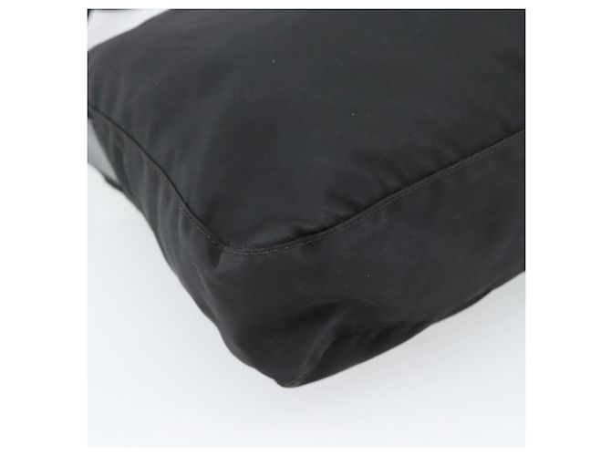 Sac à bandoulière en nylon PRADA Noir Argent Auth ka5115 Argenté - vue 13
