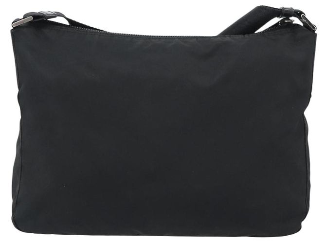 Sac à bandoulière en nylon PRADA Noir Argent Auth ka5115 Argenté - vue 3