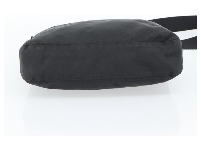 Sac à bandoulière en nylon PRADA Noir Argent Auth ka5115 Argenté - vue 9