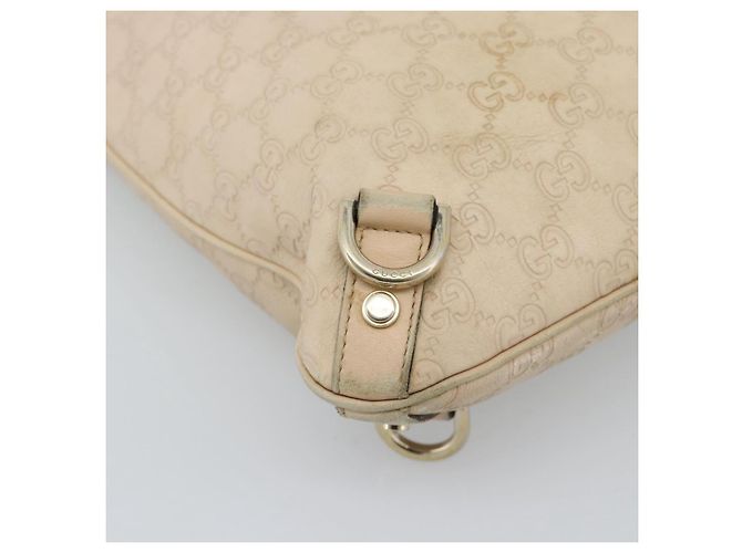 Borsa a tracolla GUCCI GG Canvas Guccissima Pelle Avorio Oro 131326 Auth 190878 D'oro Crudo - vista 12