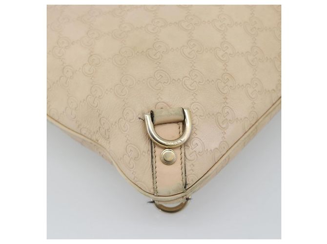 Borsa a tracolla GUCCI GG Canvas Guccissima Pelle Avorio Oro 131326 Auth 190878 D'oro Crudo - vista 14