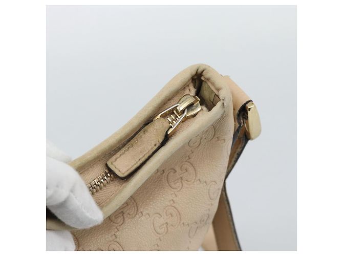 Borsa a tracolla GUCCI GG Canvas Guccissima Pelle Avorio Oro 131326 Auth 190878 D'oro Crudo - vista 15