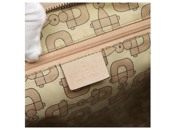 Borsa a tracolla GUCCI GG Canvas Guccissima Pelle Avorio Oro 131326 Auth 190878 D'oro Crudo - vista 16