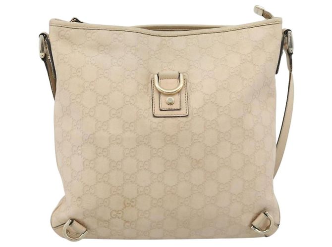 Borsa a tracolla GUCCI GG Canvas Guccissima Pelle Avorio Oro 131326 Auth 190878 D'oro Crudo - vista 2