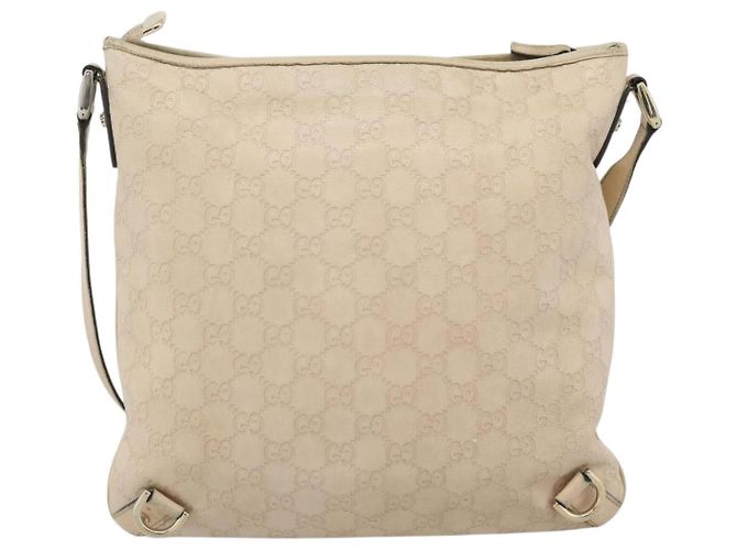 Borsa a tracolla GUCCI GG Canvas Guccissima Pelle Avorio Oro 131326 Auth 190878 D'oro Crudo - vista 3