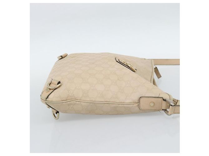 Borsa a tracolla GUCCI GG Canvas Guccissima Pelle Avorio Oro 131326 Auth 190878 D'oro Crudo - vista 5