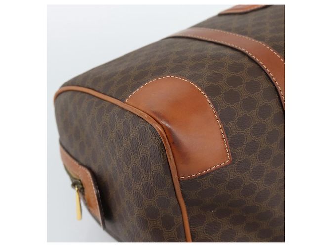 Céline CELINE Boston Tasche Macadam Canvas PVC Leder Braun Gold Auth fm5386A Golden - Ansicht 11
