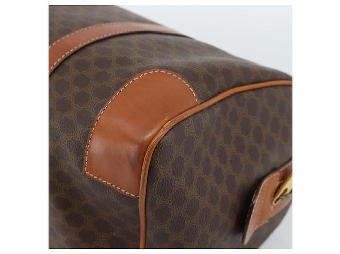 Céline CELINE Boston Tasche Macadam Canvas PVC Leder Braun Gold Auth fm5386A Golden - Ansicht 12