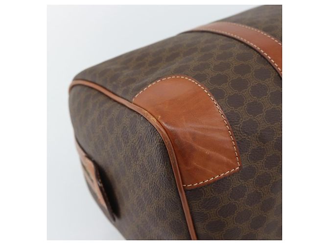 Céline CELINE Boston Tasche Macadam Canvas PVC Leder Braun Gold Auth fm5386A Golden - Ansicht 13