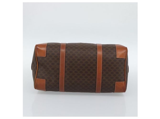 Céline CELINE Boston Tasche Macadam Canvas PVC Leder Braun Gold Auth fm5386A Golden - Ansicht 9