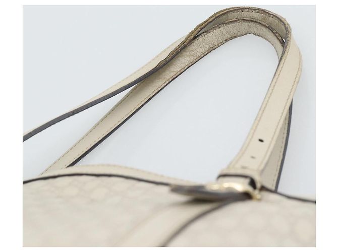 GUCCI GuccissimaGG Tote Bag Leder Weiß Gold 336776 Auth BA14010 Golden - Ansicht 10