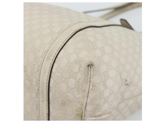 GUCCI GuccissimaGG Tote Bag Leder Weiß Gold 336776 Auth BA14010 Golden - Ansicht 14