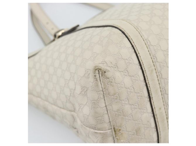 GUCCI GuccissimaGG Tote Bag Leder Weiß Gold 336776 Auth BA14010 Golden - Ansicht 17