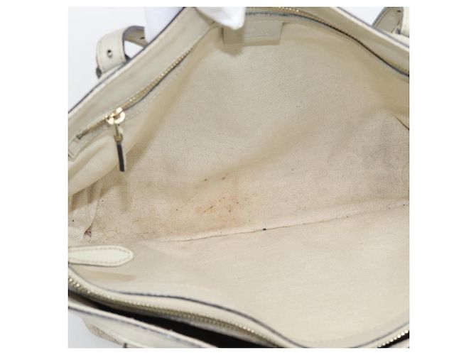 GUCCI GuccissimaGG Tote Bag Leder Weiß Gold 336776 Auth BA14010 Golden - Ansicht 19