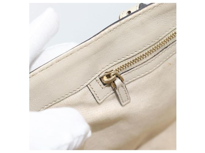 GUCCI GuccissimaGG Tote Bag Leder Weiß Gold 336776 Auth BA14010 Golden - Ansicht 22