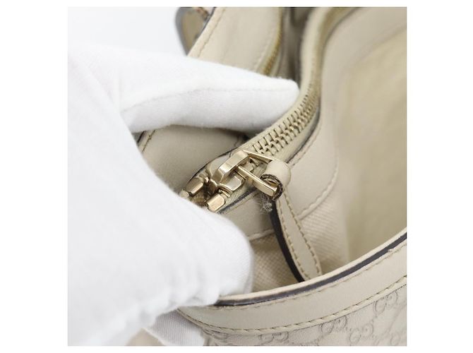 GUCCI GuccissimaGG Tote Bag Leder Weiß Gold 336776 Auth BA14010 Golden - Ansicht 24