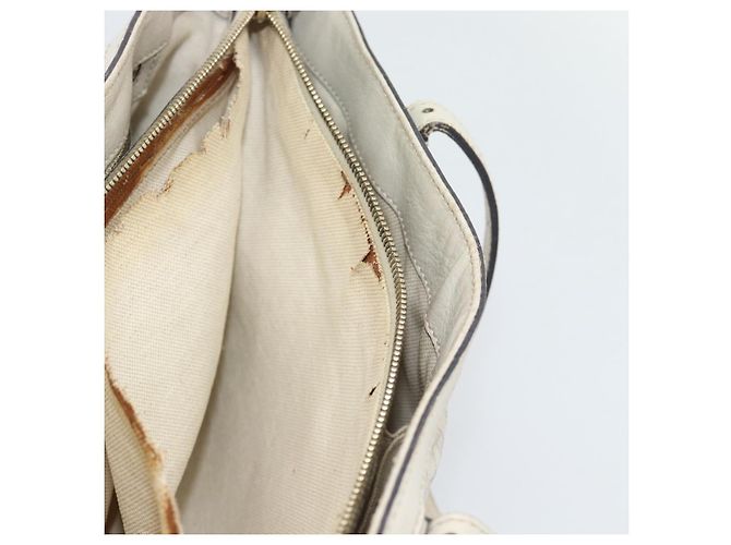 GUCCI GuccissimaGG Tote Bag Leder Weiß Gold 336776 Auth BA14010 Golden - Ansicht 25