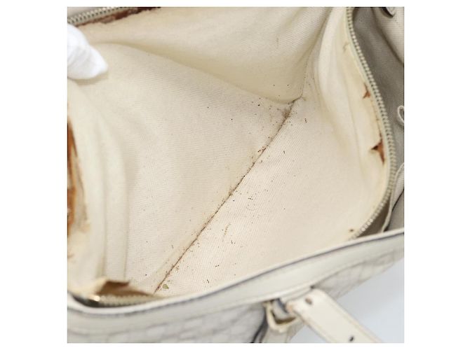GUCCI GuccissimaGG Tote Bag Leder Weiß Gold 336776 Auth BA14010 Golden - Ansicht 27