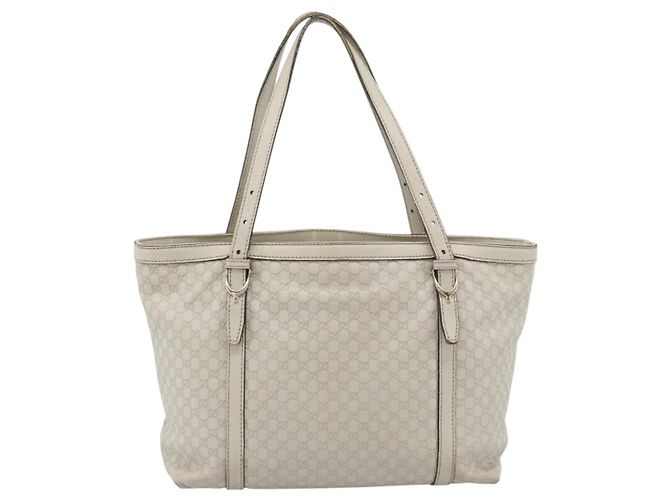 GUCCI GuccissimaGG Tote Bag Leder Weiß Gold 336776 Auth BA14010 Golden - Ansicht 3