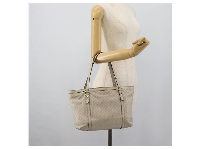 GUCCI GuccissimaGG Tote Bag Leder Weiß Gold 336776 Auth BA14010 Golden - Ansicht 30