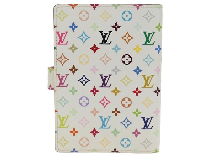 LOUIS VUITTON Monogram Multicolor Agenda PM Cover White R21074 LV Auth 190110M Bianco - vista 3
