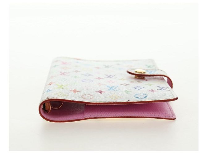 LOUIS VUITTON Monogram Multicolor Agenda PM Cover White R21074 LV Auth 190110M Bianco - vista 7